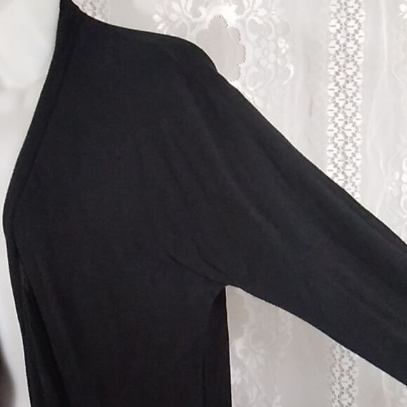 PREMISE BLACK WOMEN'S OPEN SWEATER SIZE L - Picture 5 of 14